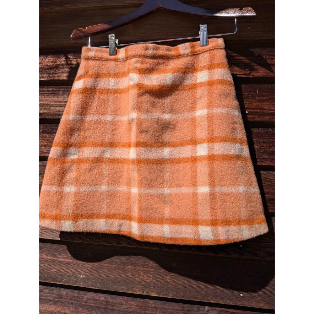 Vtg Y2K United Colors of Benetton Plaid Mini Skirt Lagenlook Mod 90s